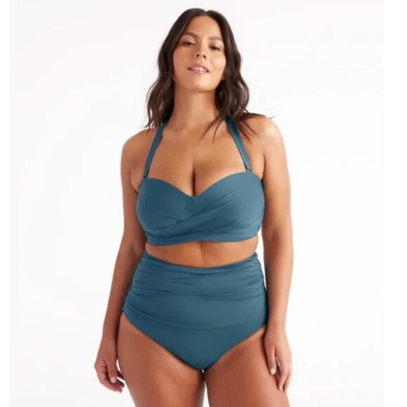 KNIX Sz Large Wrap Sculpt Bandeau Bikini Top swim suit - Picture 2 of 12